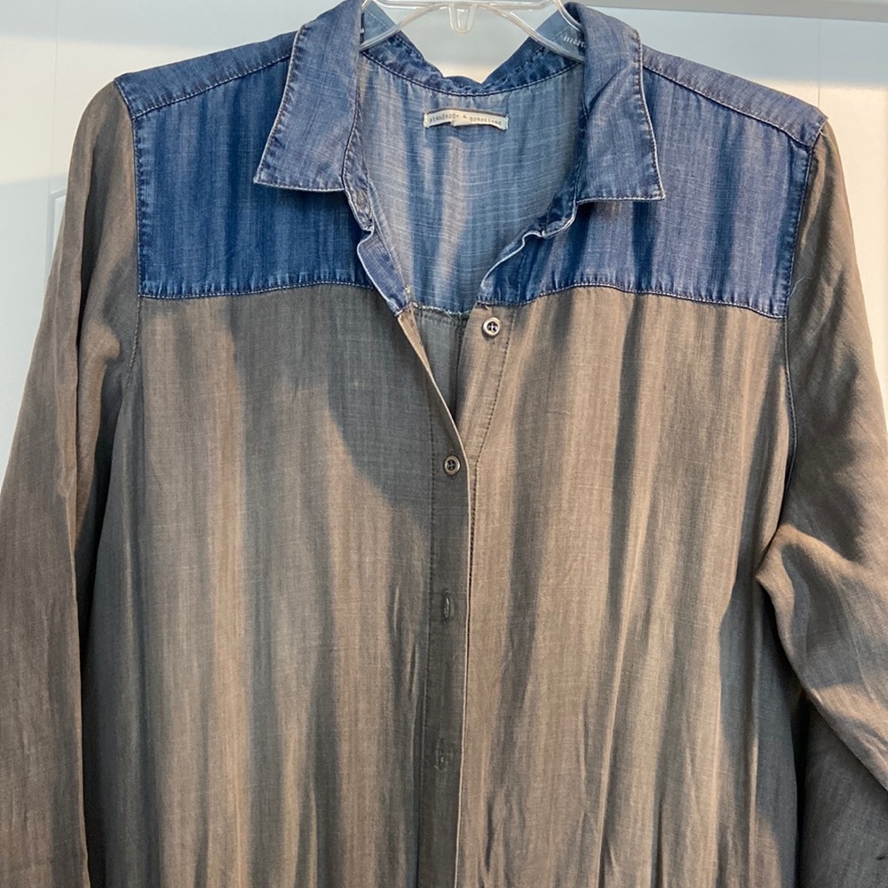 Kira Contrast Shoulder Indigo Tencel Jumpsuit